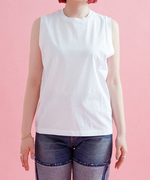 URBAN RESEARCH（アーバンリサーチ）の「『別注』ndx×URBS　EX Classic Nosleeve2（タンクトップ・レディース・VIOLET/C GREEN/CITRUS/ROCK DOVE/WHITE・S）」の8枚目の写真