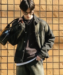 SENSE OF PLACE by URBAN RESEARCH | 『ユニセックス』『セットアップ対応』ヴィンテージライクデニムブルゾン(デニムジャケット)