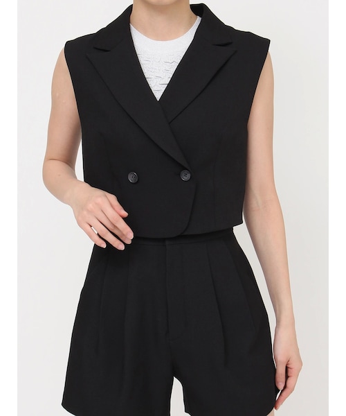 MURUA（ムルーア）の「ショートテーラードジレ（ベスト・レディース・グレー/ブラック/ネイビー/モカ/オレンジ・F）」の14枚目の写真