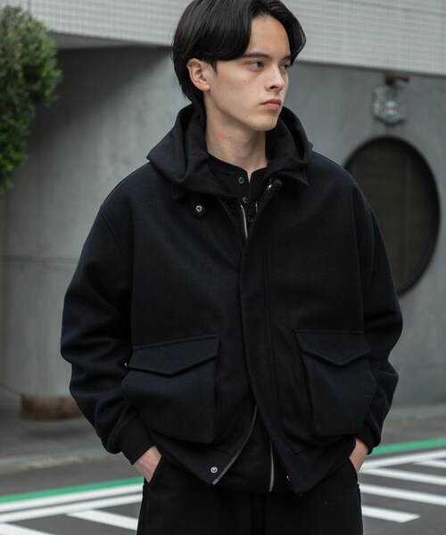 SENSE OF PLACE by URBAN RESEARCH（センスオブプレイスバイアーバンリサーチ）の「『UR TECH』カットメルトンブルゾン（ブルゾン・メンズ・BLACK/BROWN/KHAKI・M/L）」の7枚目の写真