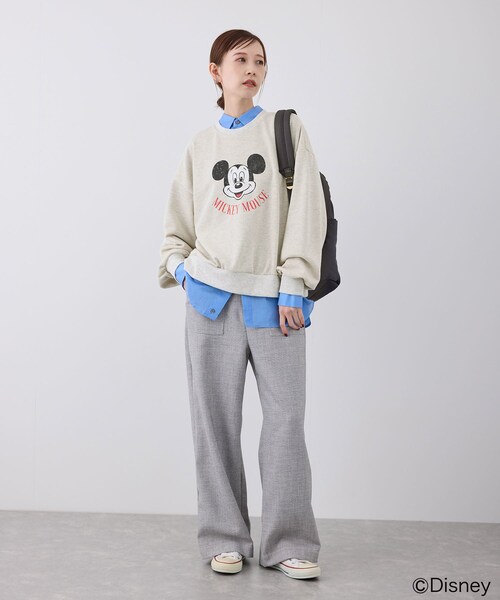 ROPE' PICNIC（ロペピクニック）の「MICKEY MOUSE/プリントスウェット（スウェット・レディース・キナリ/グリーン・38）」の4枚目の写真