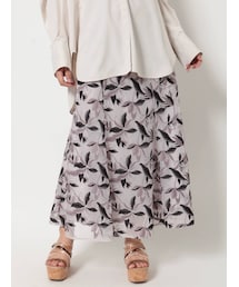 MERCURYDUO | メッシュフラワーエンブロイダリースカート(スカート)