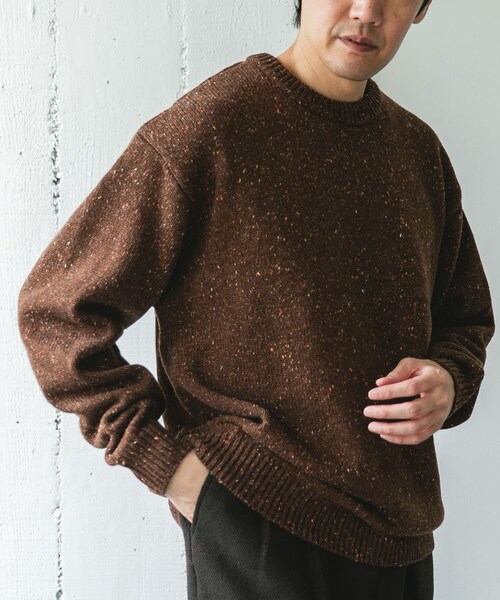 URBAN RESEARCH DOORS(アーバンリサーチドアーズ)の「ウールブレンドネップクルーネックニット(ニット/セーター・メンズ・BEIGE/BROWN/CHARCOAL・M/L)」の16枚目の写真