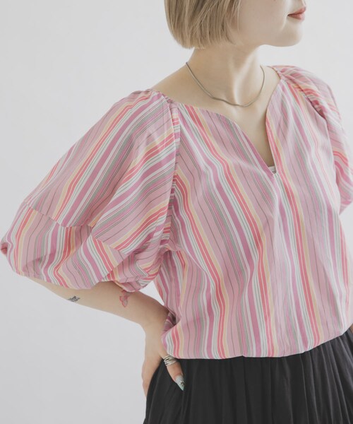 THE GOODLAND MARKET（ザグッドランドマーケット）の「FANAKA　バルーンブラウス（シャツ/ブラウス・レディース・PINK・Free）」の3枚目の写真