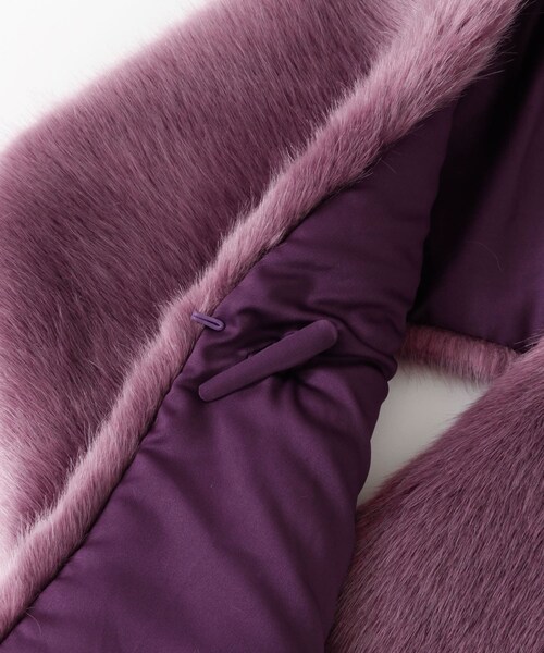 URBAN RESEARCH ROSSO（アーバンリサーチロッソ）の「troisiemechaco　ECOFUR Shawl∴（ストール/ショール・レディース・PURPLE/IVORY×BE・FREE/Free）」の11枚目の写真