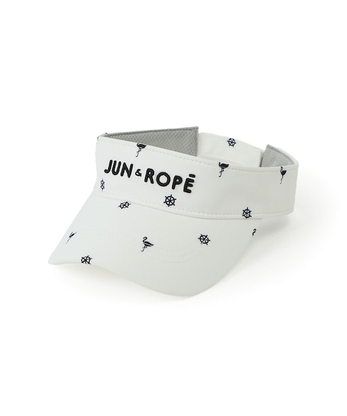ROPE'(ロペ)の「小紋柄バイザー(サンバイザー・レディース・ブラック/ホワイト/ベージュ・F)」の1枚目の写真