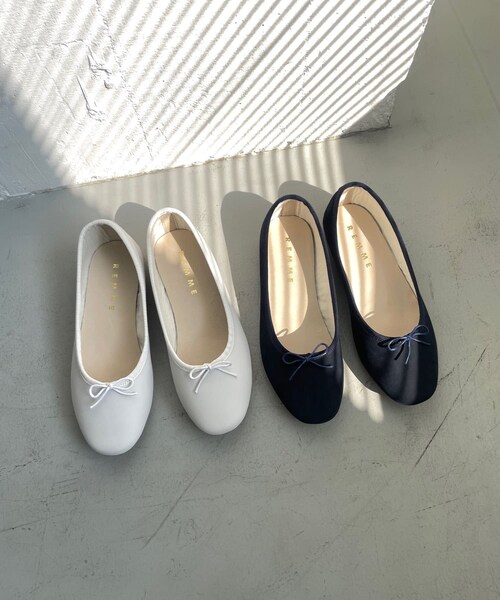 URBAN RESEARCH DOORS(アーバンリサーチドアーズ)の「別注バレエシューズ(バレエシューズ・レディース・IVORY/NAVY・36/37/38)」の8枚目の写真