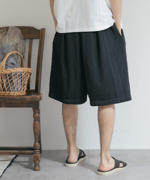 THE GOODLAND MARKET(ザグッドランドマーケット)の「『別注』MIDIUMISOLID×TGM Short easy pants(その他パンツ・レディース・Black/Off White/Top gray・one)」の14枚目の写真