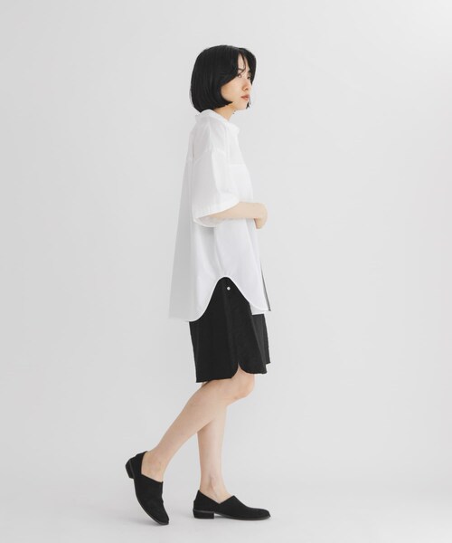 KBF(ケイビーエフ)の「ミニマルオーバーシャツ(シャツ/ブラウス・レディース・OFF/IVORY st/BLACK st/PINK・One)」の19枚目の写真