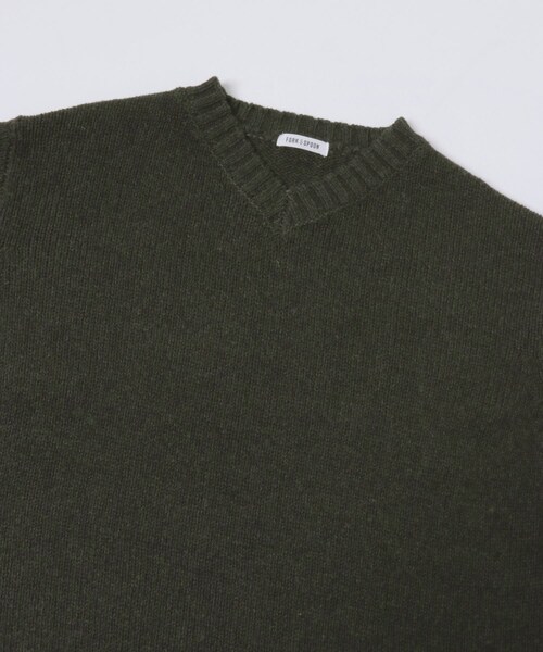 URBAN RESEARCH DOORS（アーバンリサーチドアーズ）の「FORK&SPOON　コットンウールVネックニット（ニット/セーター・メンズ・BLACK/LODEN・4/5）」の20枚目の写真