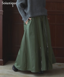 Soiunique | ミリタリー調ロング丈ボリュームスカート ［Soiunique］(スカート)
