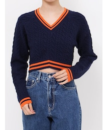 EVRIS | ショートケーブルニットトップス(ニット/セーター)