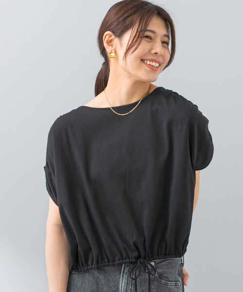URBAN RESEARCH ROSSO（アーバンリサーチロッソ）の「『UR TECH』F by ROSSO　UVCUTバックオープンクロップドTシャツ（Tシャツ/カットソー・レディース・BLACK/OFF WHITE/YELLOW・FREE）」の17枚目の写真