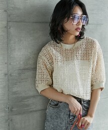 GEVS. | 大きいサイズシアー刺しゅうブラウスGEVS.(シャツ/ブラウス)