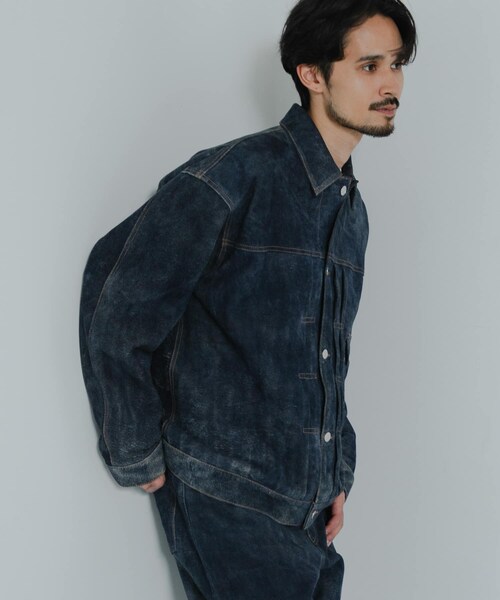 URBAN RESEARCH（アーバンリサーチ）の「『別注』SEVEN BY SEVEN×URBAN RESEARCH　1ST TYPE LEATHER JACKET（テーラードジャケット・メンズ・BLACK/NAVY・M/L）」の19枚目の写真