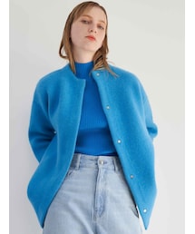 ELENDEEK | CN RACCOON MIX W CARDIGAN(ノーカラージャケット)