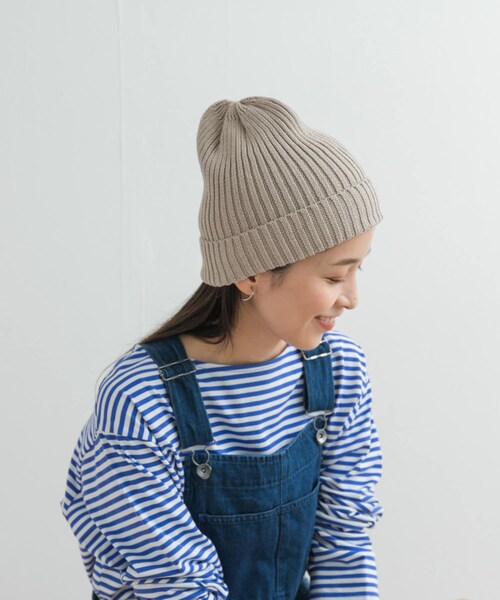 URBAN RESEARCH DOORS（アーバンリサーチドアーズ）の「コットンリネンニットキャップ（ニットキャップ/ビーニー・レディース・IVORY/GREGE/BLACK・one）」の16枚目の写真