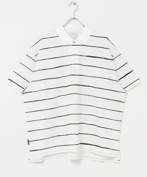 URBAN RESEARCH（アーバンリサーチ）の「SFC　SIDE STRIPE BIG POLO（ポロシャツ・メンズ・NAVY/WHITE/BLACK・M/L/XL/XXL）」の9枚目の写真