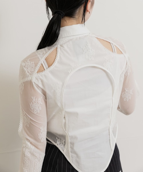 neith.tokyo Lace Tied Shirts