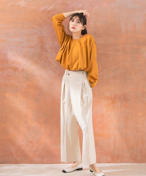 URBAN RESEARCH ROSSO（アーバンリサーチロッソ）の「クロップドバルーンブラウス（シャツ/ブラウス・レディース・ivory/orange/charcoal・FREE）」の20枚目の写真