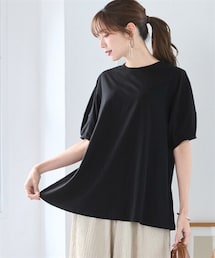 nissen | ＜大きいサイズ＞【汗染みしにくい】ランタンスリーブチュニック(チュニック)