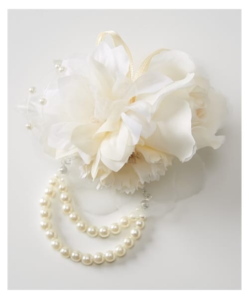 nissen（ニッセン）の「取り外しパール調チャーム付２ＷＡＹコサージュ（ブローチ/コサージュ・メンズ・ホワイト/ピンク/シルバー・Y）」の8枚目の写真