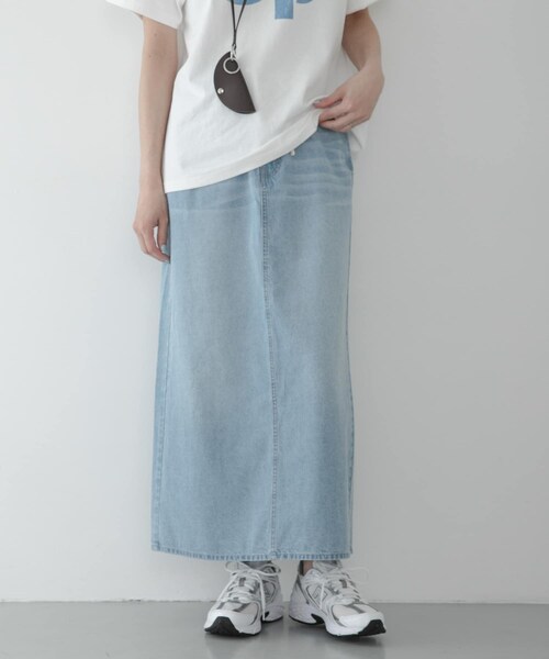 URBAN RESEARCH Sonny Label（アーバンリサーチサニーレーベル）の「ライトオンスIラインデニムスカート（デニムスカート・レディース・アイボリー/ライトインディゴ・36/38）」の15枚目の写真