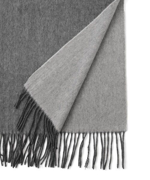 ROPE'（ロペ）の「ラムウールリバーシブルストール（ストール/ショール・レディース・チャコール/ベージュ・F）」の7枚目の写真