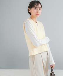 URBAN RESEARCH ROSSO WOMEN | ニットツイードVネックベスト(ベスト)