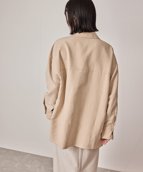 NERGY（ナージー）の「【ウォッシャブル対応】フェイクスエードシャツジャケット（その他アウター・レディース・ベージュ/ライトグリーン・F）」の14枚目の写真