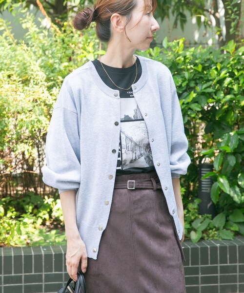 ITEMS URBANRESEARCH（アイテムズ アーバンリサーチ）の「ドットボタンラメニットカーディガン（カーディガン/ボレロ・レディース・BLK/RED/GRY・FREE）」の16枚目の写真