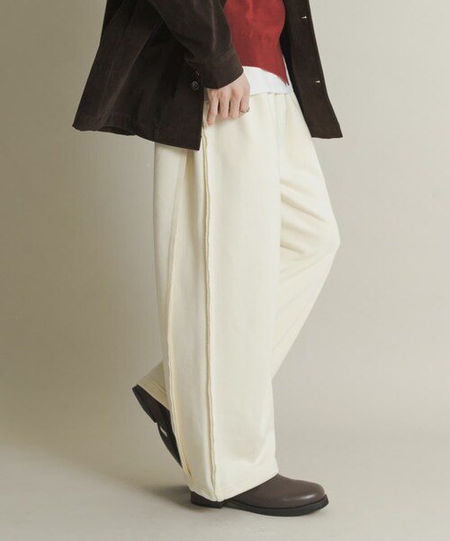 SENSE OF PLACE by URBAN RESEARCH（センスオブプレイスバイアーバンリサーチ）の「スウェットタックワイドパンツ（その他パンツ・メンズ・IVORY/BLACK/GRAY・M/L）」の8枚目の写真