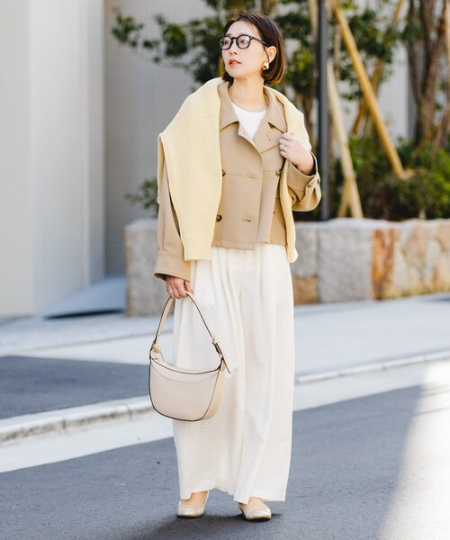 URBAN RESEARCH ROSSO（アーバンリサーチロッソ）の「F by ROSSO　ビッグカラーダブルショートコート（テーラードジャケット・レディース・BEIGE/BROWN・FREE）」の20枚目の写真