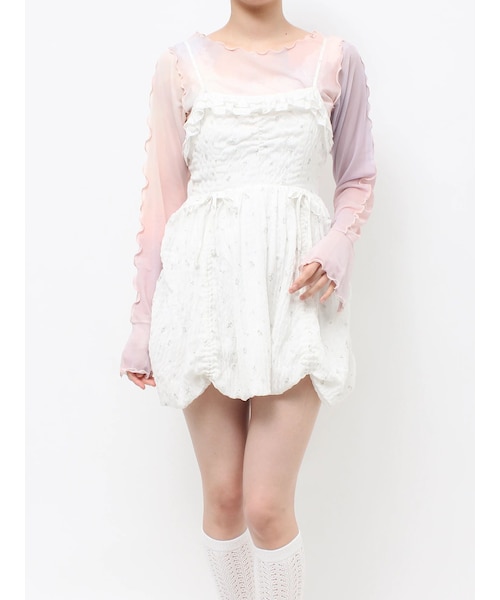 merry jenny（メリージェニー）の「sistars cami onepiece（ワンピース・レディース・オフホワイト/グレー/ピンク/ブルー・F）」の12枚目の写真