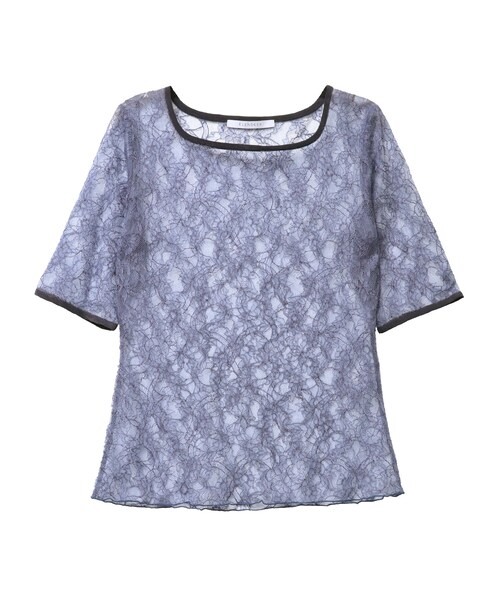 ELENDEEK(エレンディーク)の「【yuumi×ELENDEEK】LACE TRIM CS(Tシャツ/カットソー・レディース・オフホワイト/ブラック/ブルー・F)」の6枚目の写真