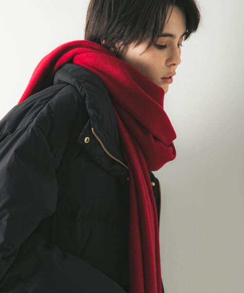 URBAN RESEARCH（アーバンリサーチ）の「ウールカシミヤストール（ストール/ショール・レディース・IVORY/RED/BEIGECHECK/GREENCHECK・-）」の5枚目の写真