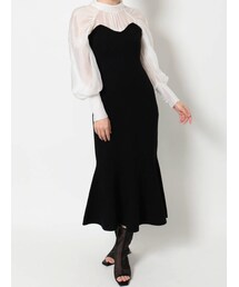 MERCURYDUO | バックリボンビスチェニットドッキングワンピース(ワンピース)