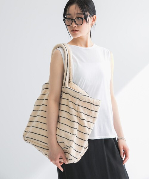URBAN RESEARCH(アーバンリサーチ)の「NARAM WEEKEND BAG(トートバッグ・レディース・Creme Ink/Lilac Yel/Seafoam D・-)」の7枚目の写真