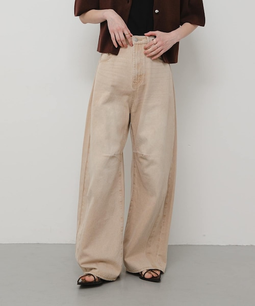 SENSE OF PLACE by URBAN RESEARCH(センスオブプレイスバイアーバンリサーチ)の「カーブデニム(デニムパンツ・レディース・BEIGE/D.INDIGO/GRAY/MINT・S/M/L)」の2枚目の写真