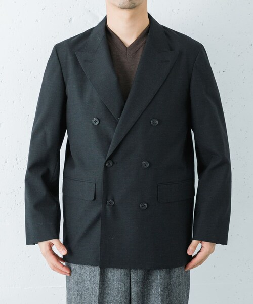 URBAN RESEARCH（アーバンリサーチ）の「new basic　BRADFORD WOOL W JACKET（テーラードジャケット・メンズ・BLACK/BROWN・M/L/XL）」の17枚目の写真