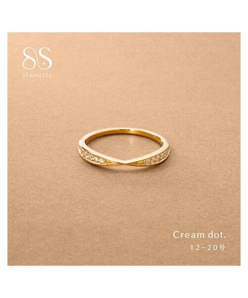 nissen（ニッセン）の「【Creamdot.】さりげなく煌めく、クロス×ビジューのステンレス製リング（リング・メンズ・ゴールド/シルバー・12号/15号/17号/20号）」の2枚目の写真