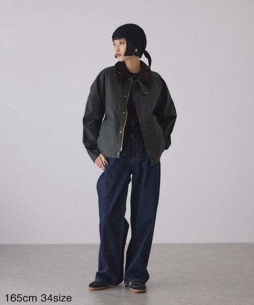 ADAM ET ROPE'（アダムエロペ）の「【J’aDoRe限定】【Barbour（バブアー）】OS TRANSPORT WAX JACKET（その他アウター・レディース・ブラック/カーキ・34/36）」の12枚目の写真