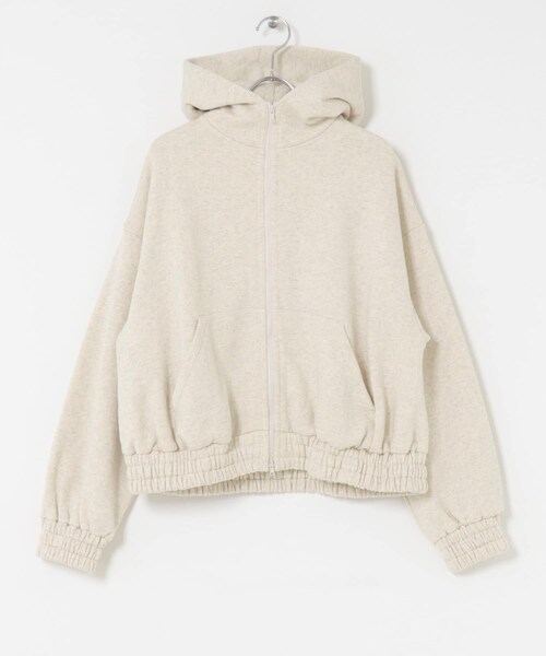 EKAL（エカル）の「ボタニルプライム裏起毛ZIPパーカー（パーカー・レディース・シロ杢/ブラック・one）」の14枚目の写真