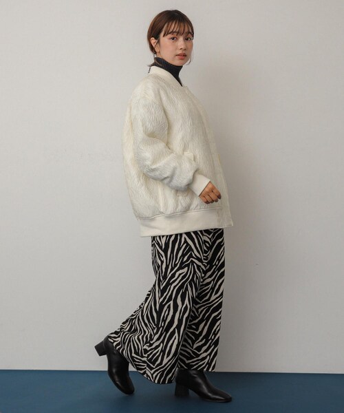 SENSE OF PLACE by URBAN RESEARCH(センスオブプレイスバイアーバンリサーチ)の「オーバーサイズMA-1(MA-1・レディース・BLACK/IVORY/BEIGE・one)」の15枚目の写真