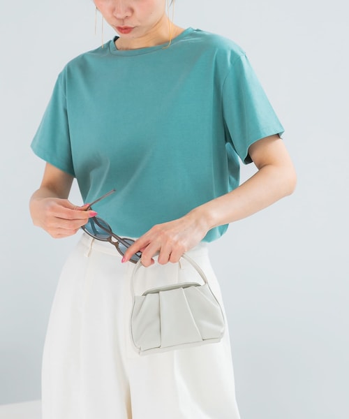 URBAN RESEARCH ROSSO（アーバンリサーチロッソ）の「UVカットアイスコットンカットソー（Tシャツ/カットソー・レディース・OFF/BLACK/MINT GREEN・Free）」の3枚目の写真