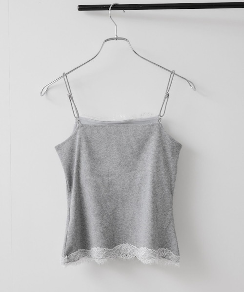 VIS（ビス）の「カップ付きレーステレコキャミソール（キャミソール・レディース・ブラック/ライトグレー/オフホワイト・F）」の11枚目の写真