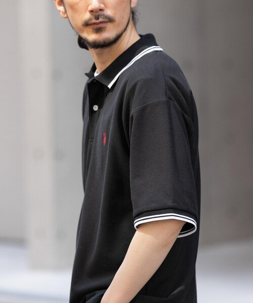 ITEMS URBANRESEARCH（アイテムズ アーバンリサーチ）の「U.S. POLO ASSN　カノコポロシャツ（ポロシャツ・メンズ・WHITE/BLACK/BLUE・M/L）」の15枚目の写真