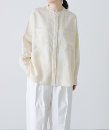 かぐれ | リネンダブルポケットワイドシャツ(シャツ/ブラウス)