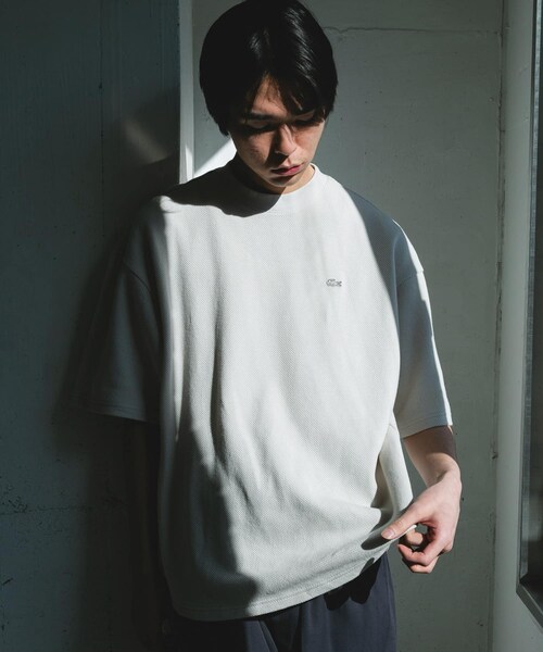 URBAN RESEARCH DOORS（アーバンリサーチドアーズ）の「『別注』LACOSTE×DOORS　THICK PIQUE ROUND SHORT-SLEEVE（Tシャツ/カットソー・メンズ・HAMMAM/ABYSS BLUE/BIRCH/BLACK BIRD・3/4/5）」の8枚目の写真