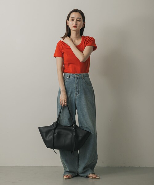 SENSE OF PLACE by URBAN RESEARCH（センスオブプレイスバイアーバンリサーチ）の「アウトポケットトートバッグ（トートバッグ・レディース・BEIGE/BLACK/IVORY・one）」の17枚目の写真